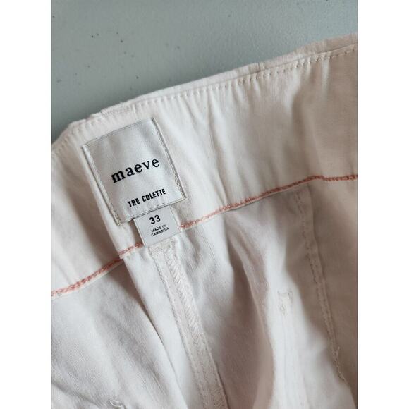 NWT Anthropologie Maeve The Colette Cropped Wide-Leg Pants Sz 33 Pearl #7B405 - Picture 11 of 12